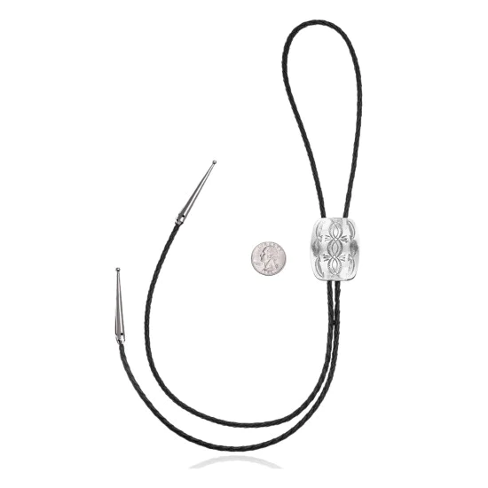 Wave .925 Sterling Silver Handmade Navajo Native American Bolo 34363 Wave .925 Sterling Silver Handmade Navajo Native American Bolo 34363