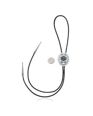 Sun .925 Sterling Silver Certified Authentic Handmade Navajo Native American Natural Turquoise Bolo Tie 34367 Sun .925 Sterling Silver Certified Authentic Handmade Navajo Native American Natural Turquoise Bolo Tie 34367