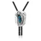 Leaf Feather .925 Sterling Silver Handmade Navajo Native American Natural Turquoise Bolo Tie 34372 Leaf Feather .925 Sterling Silver Handmade Navajo Native American Natural Turquoise Bolo Tie 34372