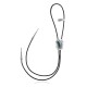 Leaf Feather .925 Sterling Silver Certified Authentic Handmade Navajo Native American Natural Turquoise Bolo Tie 34372