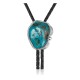 Feather .925 Sterling Silver Certified Authentic Handmade Navajo Native American Natural Turquoise Bolo Tie 34374 Feather .925 Sterling Silver Certified Authentic Handmade Navajo Native American Natural Turquoise Bolo Tie 34374
