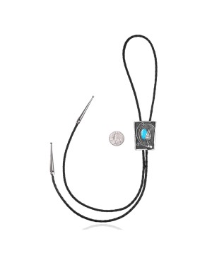 Leaf .925 Sterling Silver Certified Authentic Handmade Navajo Native American Natural Turquoise Bolo Tie 34380 Leaf .925 Sterling Silver Certified Authentic Handmade Navajo Native American Natural Turquoise Bolo Tie 34380
