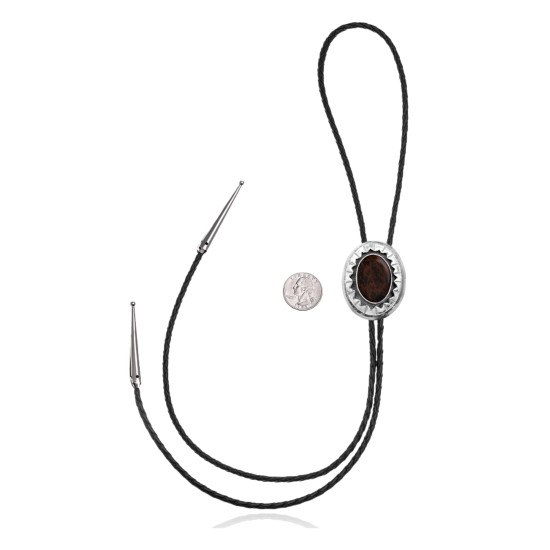 Sun .925 Sterling Silver Certified Authentic Handmade Navajo Native American Agate Bolo Tie 34298 Sun .925 Sterling Silver Certified Authentic Handmade Navajo Native American Agate Bolo Tie 34298