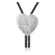 Heart .925 Sterling Silver Certified Authentic Handmade Navajo Native American Bolo Tie 34300 Heart .925 Sterling Silver Certified Authentic Handmade Navajo Native American Bolo Tie 34300