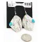 .925 Sterling Silver Handmade KOKOPELI Certified Authentic Navajo Natural Turquoise Dangle Native American Earrings 27174-1