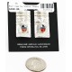 .925 Sterling Silver Handmade Certified Authentic Navajo Inlaid Natural Turquoise Multicolor Stud Native American Earrings 27177-4