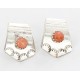 .925 Sterling Silver Handmade Certified Authentic Navajo Natural Agate Stud Native American Earrings 27175-1