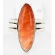 .925 Sterling Silver Handmade Certified Authentic Navajo Natural Spiny Oyster Native American Ring  26103-2