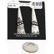 .925 Sterling Silver Handmade Certified Authentic Navajo Stud Native American Earrings 27177-2