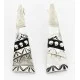 .925 Sterling Silver Handmade Navajo Stud Native American Earrings 27177-2