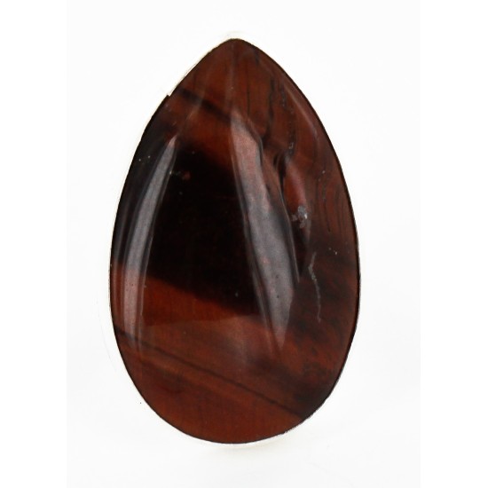 .925 Sterling Silver Handmade Drop Certified Authentic Navajo Natural Tigers Eye Native American Ring  26106