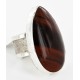 .925 Sterling Silver Handmade Drop Certified Authentic Navajo Natural Tigers Eye Native American Ring  26106