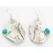 .925 Sterling Silver Handmade KOKOPELI Certified Authentic Navajo Natural Turquoise Dangle Native American Earrings 27174-1