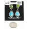 Handmade Navajo .925 Sterling Silver Dangle Native American Earrings Natural Turquoise Gaspeite 27164 Handmade Navajo .925 Sterling Silver Dangle Native American Earrings Natural Turquoise Gaspeite 27164