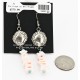 Certified Authentic Handmade Navajo .925 Sterling Silver Dangle Native American Earrings Natural Turquoise Spiny Oyster 18032-2