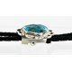 Handmade Certified Authentic Navajo .925 Sterling Silver Natural Turquoise Native American Bolo Tie  24406-4