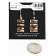 Handmade Certified Authentic Navajo Pure Copper Dangle Native American Earrings 27182-2