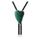 Heart .925 Sterling Silver Certified Authentic Handmade Navajo Native American Natural Turquoise Bolo Tie 34388 Heart .925 Sterling Silver Certified Authentic Handmade Navajo Native American Natural Turquoise Bolo Tie 34388