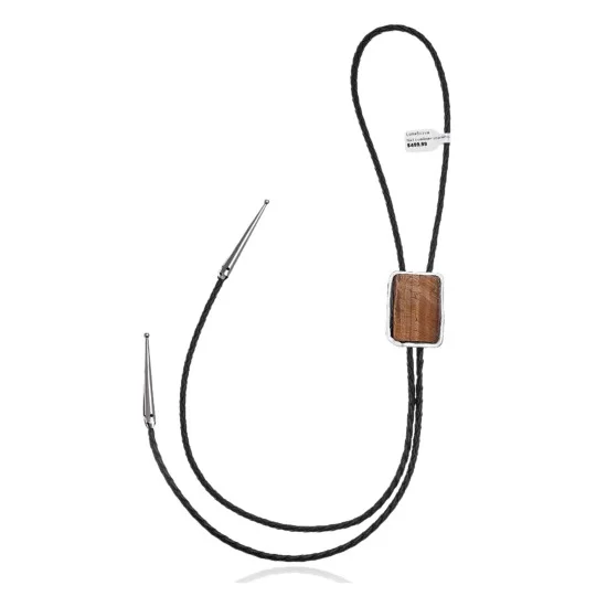 Handmade Navajo .925 Sterling Silver Native American Tigers Eye Bolo Tie 34389 Handmade Navajo .925 Sterling Silver Native American Tigers Eye Bolo Tie 34389