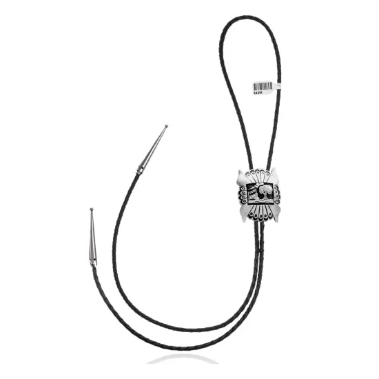 Mountain .925 Sterling Silver Handmade Navajo Native American Bolo Tie 34391 Mountain .925 Sterling Silver Handmade Navajo Native American Bolo Tie 34391