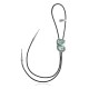 Wave .925 Sterling Silver Certified Authentic Handmade Navajo Native American Natural Turquoise Bolo Tie 34393