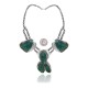 Feather .925 Sterling Silver Certified Authentic Navajo Native American Natural Turquoise Necklace 35108