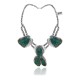 Feather .925 Sterling Silver Certified Authentic Navajo Native American Natural Turquoise Necklace 35108