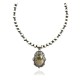 Sun .925 Sterling Silver Certified Authentic Navajo Native American Natural Turquoise Necklace 35111