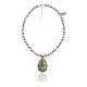 Sun .925 Sterling Silver Certified Authentic Navajo Native American Natural Turquoise Necklace 35111
