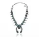 Squash Blossom .925 Sterling Silver Navajo Native American Natural Turquoise Necklace 35119 Squash Blossom .925 Sterling Silver Navajo Native American Natural Turquoise Necklace 35119