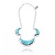 Flower .925 Sterling Silver Certified Authentic Navajo Native American Natural Turquoise Necklace 35121