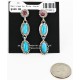Certified Authentic Handmade Navajo .925 Sterling Silver Natural Turquoise Purple Spiny Oyster Native American Dangle Earrings 27162-4