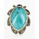 .925 Sterling Silver Handmade Navajo Natural Turquoise Native American Ring 16992 .925 Sterling Silver Handmade Navajo Natural Turquoise Native American Ring 16992