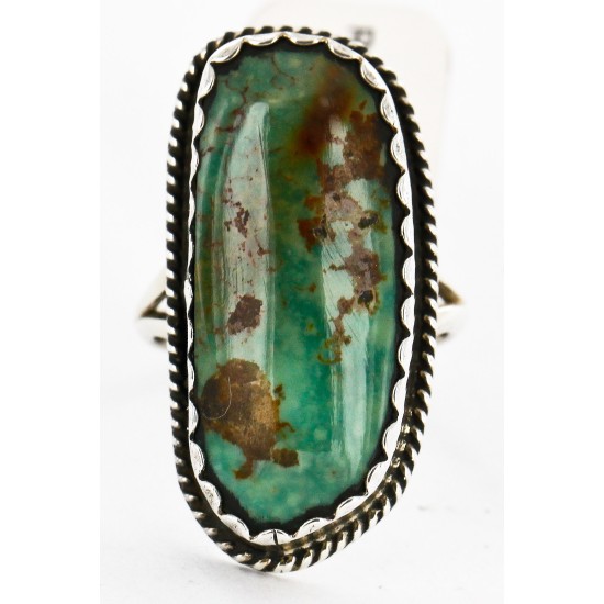 .925 Sterling Silver Handmade Certified Authentic Navajo Natural Turquoise Native American Ring 16741-26 .925 Sterling Silver Handmade Certified Authentic Navajo Natural Turquoise Native American Ring 16741-26