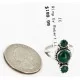 .925 Sterling Silver Handmade Navajo Natural Malachite Native American Ring 12831-2 .925 Sterling Silver Handmade Navajo Natural Malachite Native American Ring 12831-2