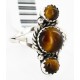 .925 Sterling Silver Handmade Certified Authentic Navajo Natural Tigers Eye Native American Ring  12831-5