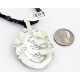 .925 Sterling Silver Handmade Certified Authentic Navajo Inlaid Natural Turquoise Snowflake Black Onyx Native American Necklace 24409-1-1588