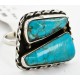 .925 Sterling Silver Handmade Certified Authentic Navajo Natural Turquoise Native American Ring  16827