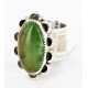 .925 Sterling Silver Handmade Certified Authentic Navajo Natural Turquoise Native American Ring  26105