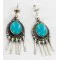 Handmade Navajo .925 Sterling Silver Dangle Native American Earrings Natural Turquoise 27163-5 Handmade Navajo .925 Sterling Silver Dangle Native American Earrings Natural Turquoise 27163-5