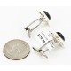 Handmade Certified Authentic Navajo .925 Sterling Silver Natural Black Onyx Native American Cuff Links 19110-4