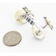 Handmade Certified Authentic Navajo .925 Sterling Silver Natural Black Onyx Native American Cuff Links 19110-4