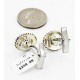 Handmade Certified Authentic Navajo .925 Sterling Silver Natural Turquoise Native American Cuff Links 19109-1