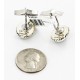 Handmade Certified Authentic Navajo .925 Sterling Silver Natural Turquoise Native American Cuff Links 19109-3