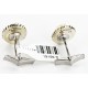 Handmade Certified Authentic Navajo .925 Sterling Silver Natural Turquoise Native American Cuff Links 19109-3