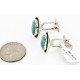Handmade Certified Authentic Navajo .925 Sterling Silver Natural Turquoise Native American Cuff Links 19110-3