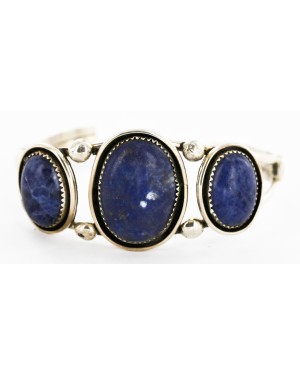 Large Handmade Certified Authentic Navajo .925 Sterling Silver Natural Lapis Native American Bracelet 12788 Large Handmade Certified Authentic Navajo .925 Sterling Silver Natural Lapis Native American Bracelet 12788