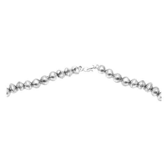 Squash Blossom .925 Sterling Silver Certified Authentic Navajo Native American Natural Turquoise Necklace 35124