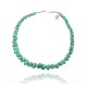 .925 Sterling Silver Certified Authentic Navajo Native American 1 strand Natural Turquoise Necklace 35126