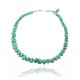 .925 Sterling Silver Certified Authentic Navajo Native American 1 strand Natural Turquoise Necklace 35126